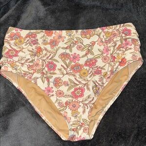 Floral High-Waisted Bikini Bottoms